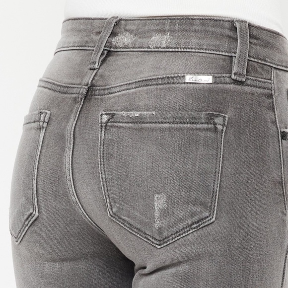 Kan Can High Rise Hem Detail Ankle Skinny - Picture 6 of 9